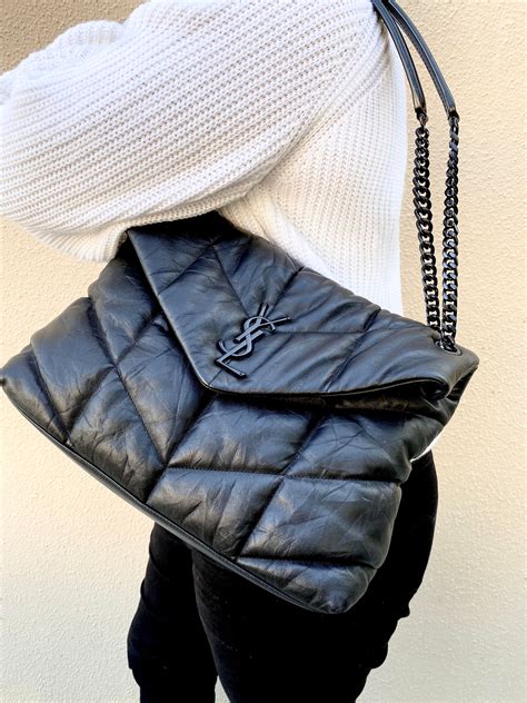 ysl loulou medium black stylw|YSL medium loulou puffer.